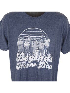 The Sandlot T Shirt Mens Size Large Blue Legends Never Die Movie Tee